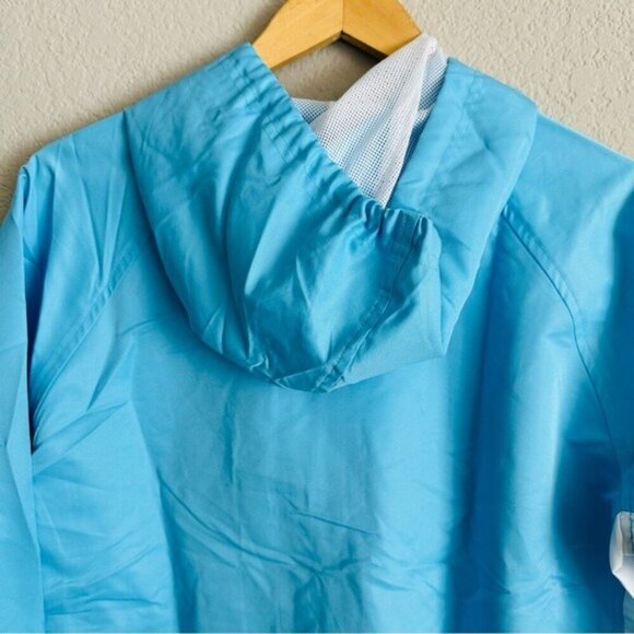 Lady Footlocker Windbreaker Jacket Baby Sky Blue Large Hooded NWOT - Picture 5 of 8